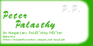 peter palasthy business card